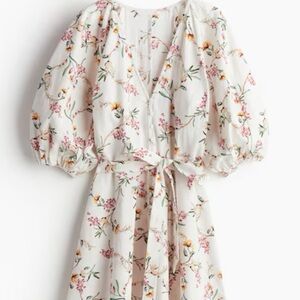 H&M Cream Puff Sleeve Mini Sundress